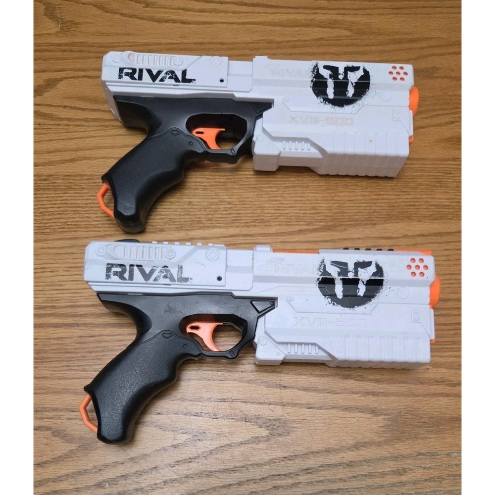 Nerf Rival Phantom Corps Kronos XVIII-500 White Pistol Blaster Lot Of 2